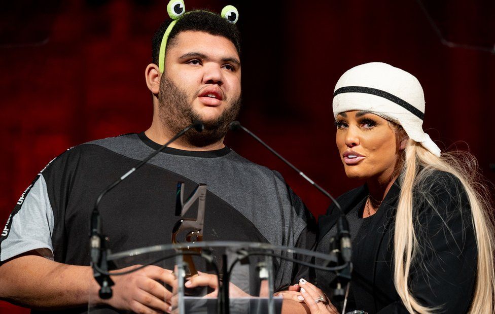 Katie Price with her son Harvey at the National Diversity Awards