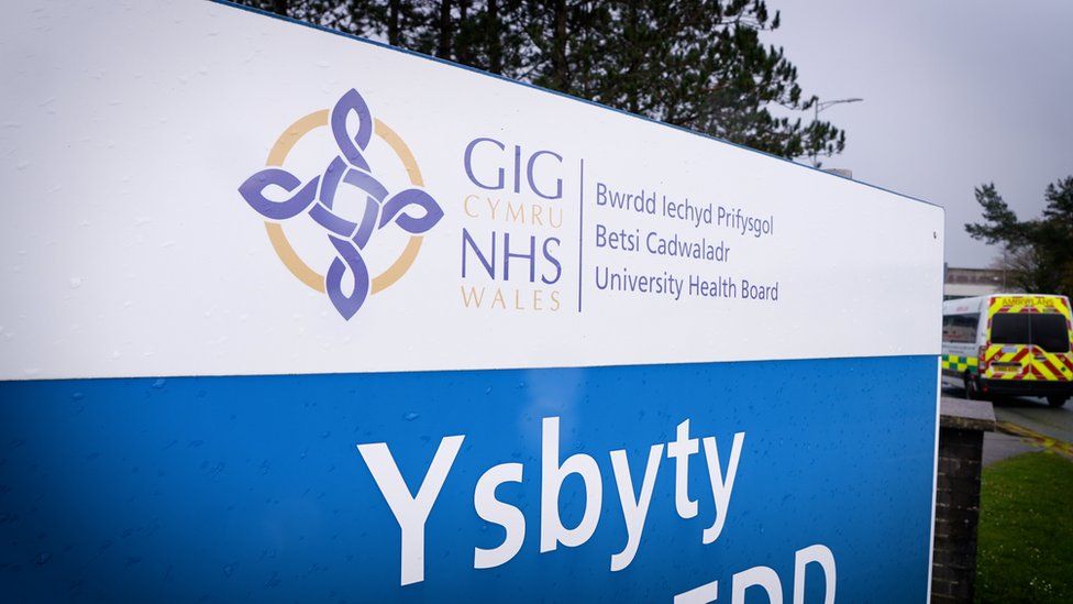 Betsi Cadwaladr health board sign