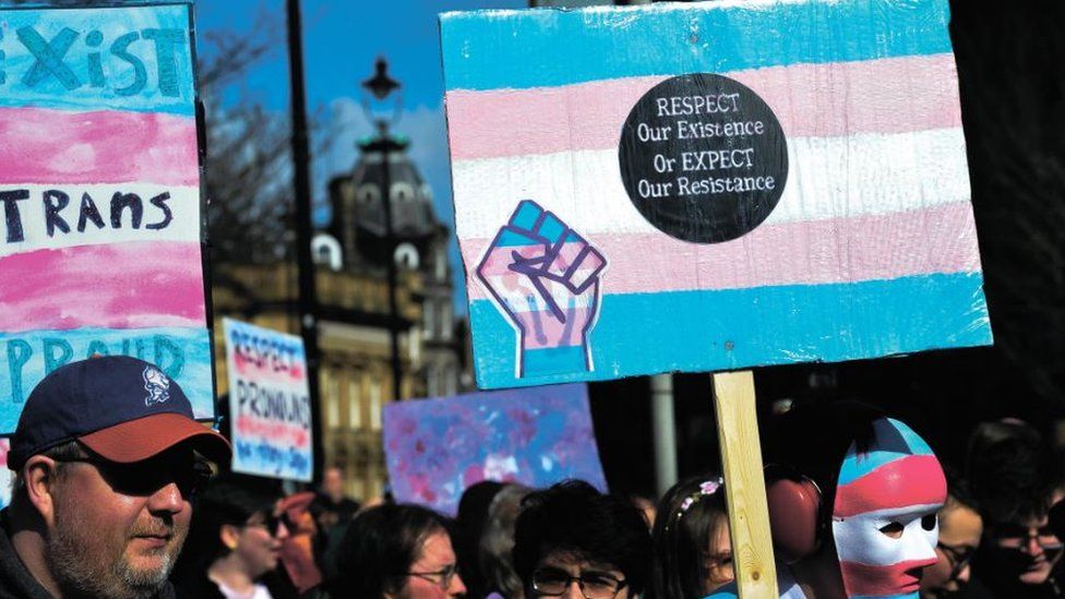 Trans rights demonstration