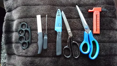 Supplied Josef's weapons found in his room