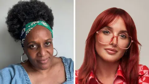 Venessa Swaby/Luke Nugent (Luke Nugent Studios) A composite image of Venessa Swaby and Ellie Middleton, both against plain grey backdrops. Ellie is wearing glasses, and both have neutral expressions