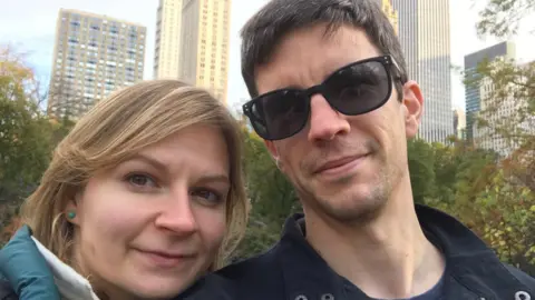 Nick Cook Katy (left) and Nick Cook (right) Nick is wearing sunglasses 