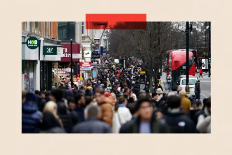 PA Media Shoppers on Oxford Street, London