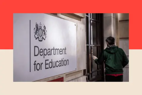 Andrew Aitchison via Getty Images A Department for Education sign