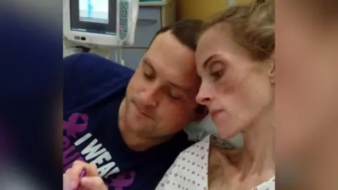 Charlotte Chapman-Hart Charlotte who is very thin in hospital with her brother, Tim next to her