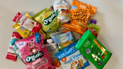 A range of baby food products from different leading companies