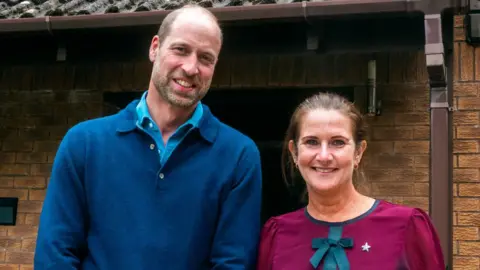 KENSINGTON PALACE Prince William visited Rhian Mannings at her home